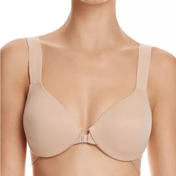 Spanx Underwire Bra Front Close Brallelujah Full Coverage 30011R Rose 32D NEW - Picture 1 of 7